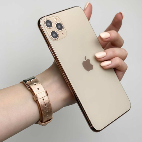 Кожаный ремешок V-Leather на Apple Watch 38/40/41mm Rose gold 